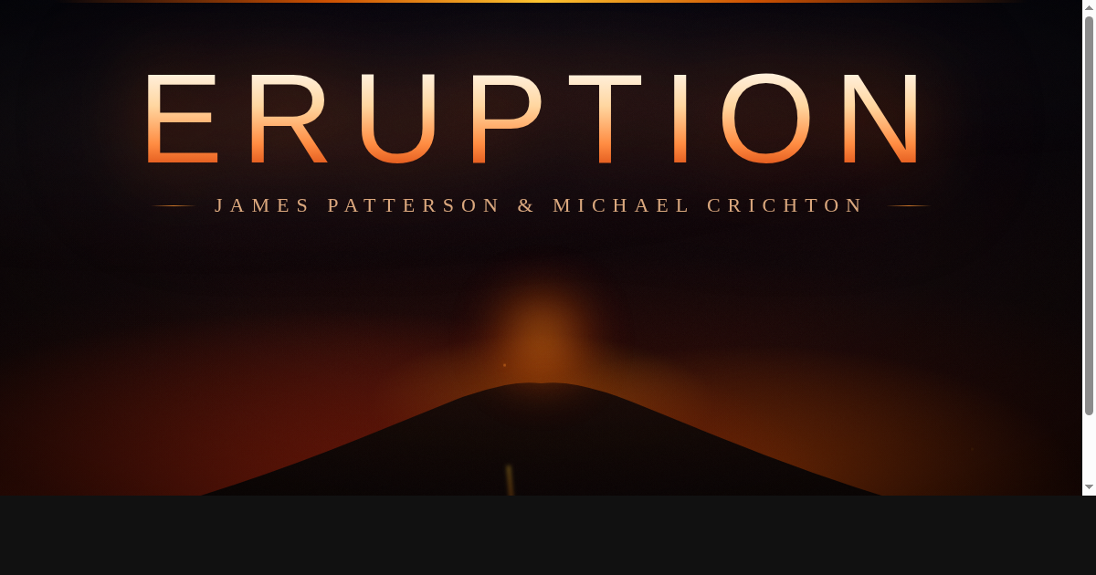 eruption michael crichton james patterson